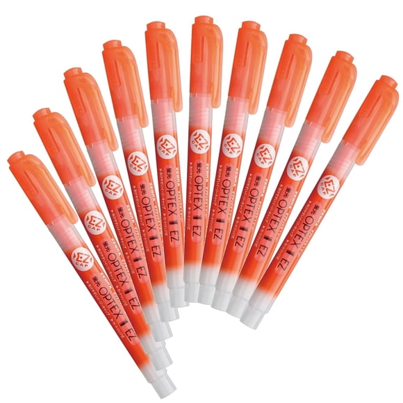 Resaltador Zebra Pen Optex 1 EZ Naranja Paquete de 10