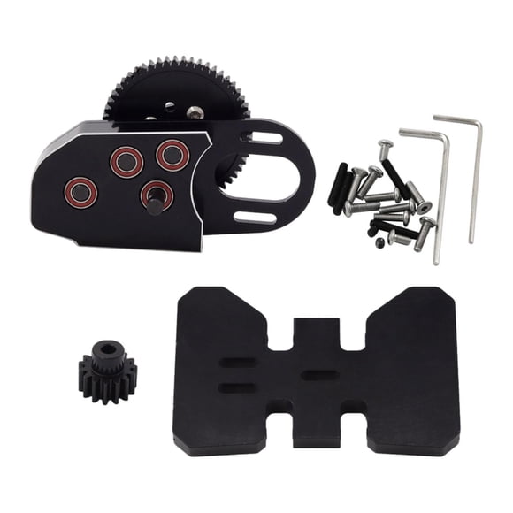 Caja De Cambios 1/10 RC 2 Caja De Transmisión Baja Caja De Transmisión Media Para Coche Trepador De Control Remoto 1:10 Negro