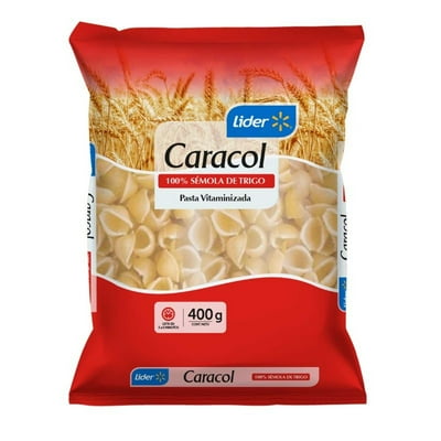Fideo Pasta Caracoles Bolsa 400 G Lider