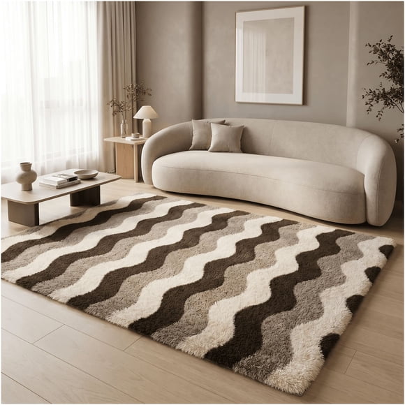 Alfombra 120x160cm Peluda Super Suave para living homer design