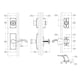 thumbnail image 5 of Juego de palanca para puerta Ideal Security negro mate de 4 piezas, 5 of 7