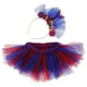 thumbnail image 2 of Ni?as Tutu vestido de falda sirena flor diadema conjunto princesa vestido traje S, 2 of 5