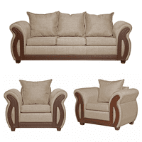 Ruzam Mobel - Juego De Living 3-1-1 Isidora Beige Lino