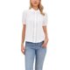 thumbnail image 1 of INSPIRE CHIC Blusa de Algodón de Manga Corta para Mujer con Cuello Peter Pan y Panel de Crochet con Botones XS Blanco, 1 of 6