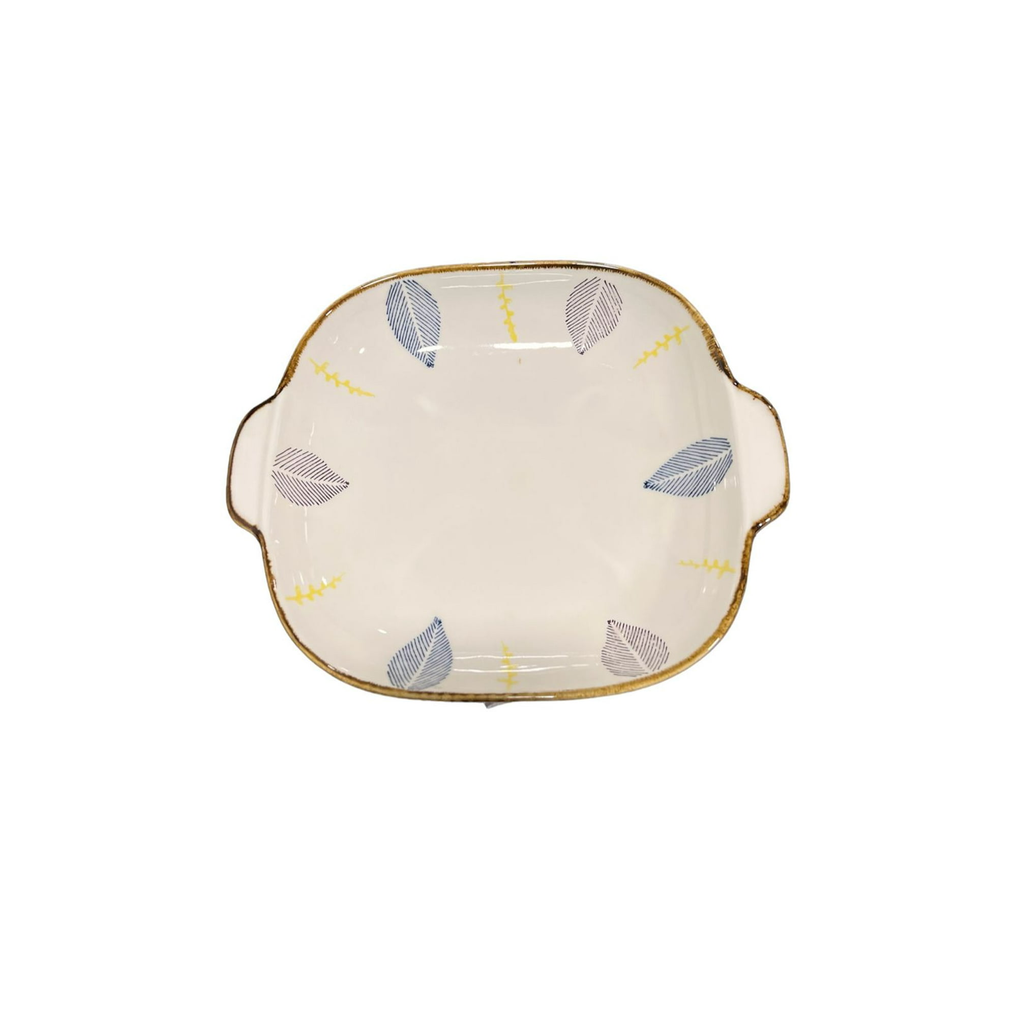 Oem - Pack 4 Plato Sopero Hondo Decorativo Diseño Flor Con Asas