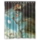 thumbnail image 1 of Cortina de ducha Nausicaa Wind Valley, juego de cortinas de baño con ganchos, tamaño 60 x 72 pulgadas, 1 of 3