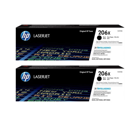 Cartucho De Tóner Hp 206X Negro De Alto Rendimiento Paquete De 2