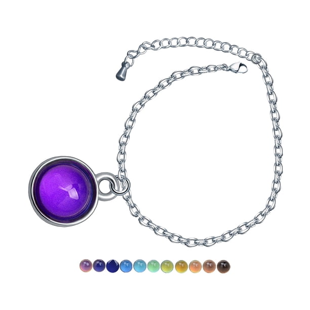 Joyería de pulsera que cambia de color sensible a la temperatura, colgante de aleación hecho a mano delicado con colgante para damas de regalo de aniv
