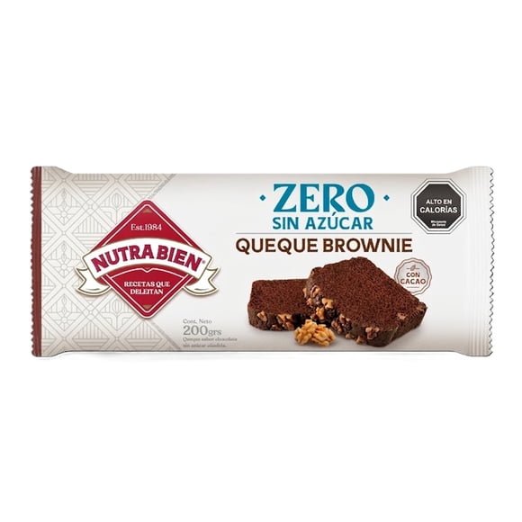 Queque Brownie sin azúcar, 200 g