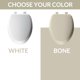 thumbnail image 4 of Asiento de inodoro Mayfair, acolchado, acolchado, de vinilo suave, blanco, 4 of 8
