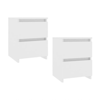Habita2 Chile - Pack 2 Cajoneras White Dos Cajones Mesa De Noche Blanco