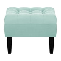 Bodevir - Pouf Wood 1C Felpa 00 Verde Agua