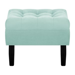 Bodevir - Pouf Wood 1C Felpa 00 Verde Agua