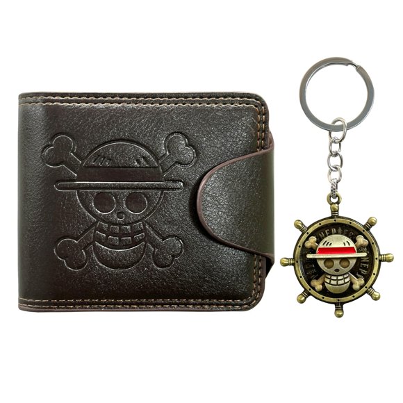 Cartera Bifold UZYEAOZM Luffy Calavera Marrón Oscuro