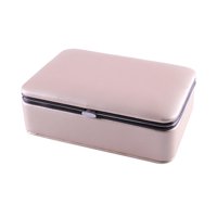 Magideal - Estuche Portátil Para Joyas, Caja De Almacenamiento Con Capacidad, Soporte Elegante , Rosado Abrosa