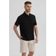 thumbnail image 2 of Polera Hombre Slim Cuello Camisero Negro, 2 of 4