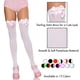 thumbnail image 3 of Lazo satinado con diseño de lazo largo hasta el muslo para mujer, color blanco/rosa, 3 of 5