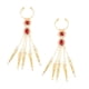 thumbnail image 4 of 1 Par De Danza Del Vientre Pulsera Egipcia Gitana U?as De Dedo Gema Roja Joyas De Mano, 4 of 5