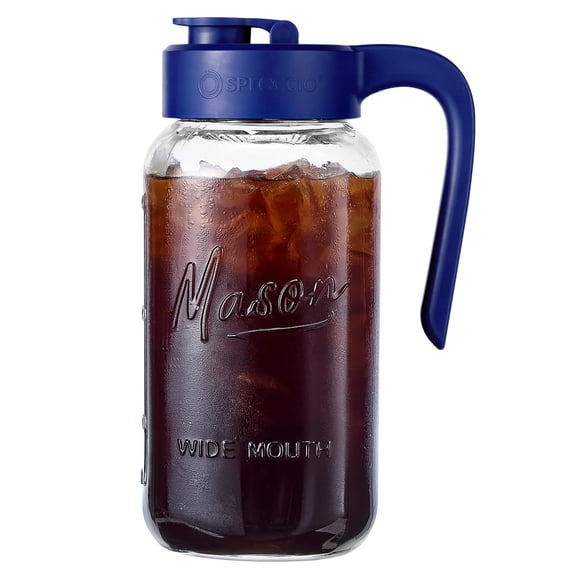Jarra Mason Jar Spreccio, hermética, a prueba de fugas, vidrio de 2 litros con tapa