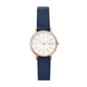 thumbnail image 1 of Reloj Skagen Signatur Lille para mujer en oro rosa con piel azul, 1 of 8