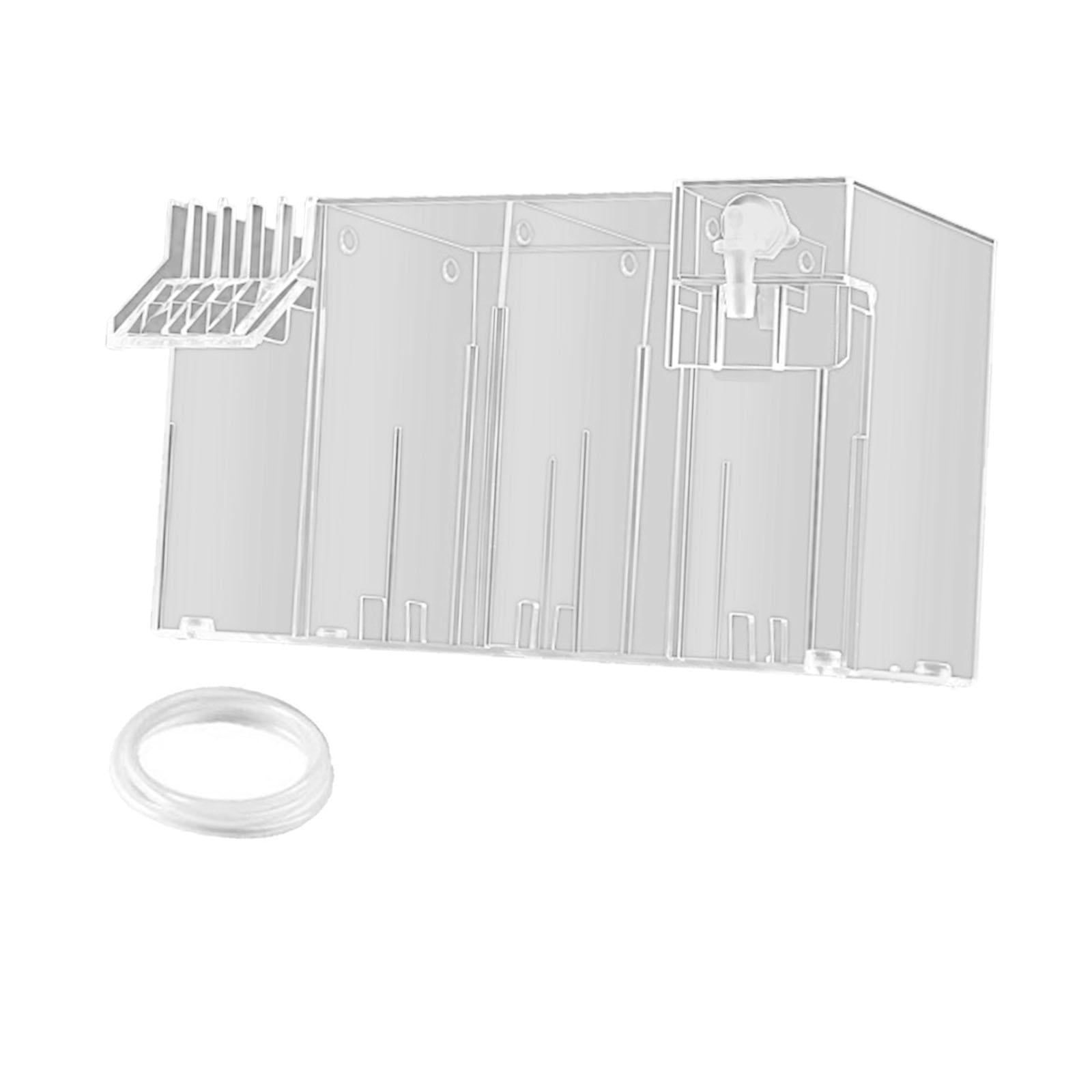 Caja De Filtro Colgante Para Acuario, Caja De Flujo Por Goteo, Caja De Filtro Superior Para Pecera En Cascada, Transparente, 26 X 13,5 X 15 Cm