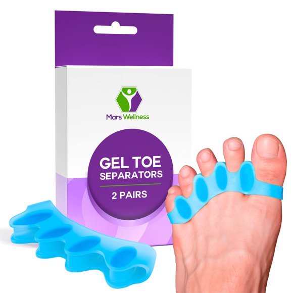 Separadores de dedos de gel Mars Wellness, 2 pares, alivio del dolor