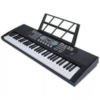 Genérico - Piano Musical 61 Teclas Con Microfono Negro