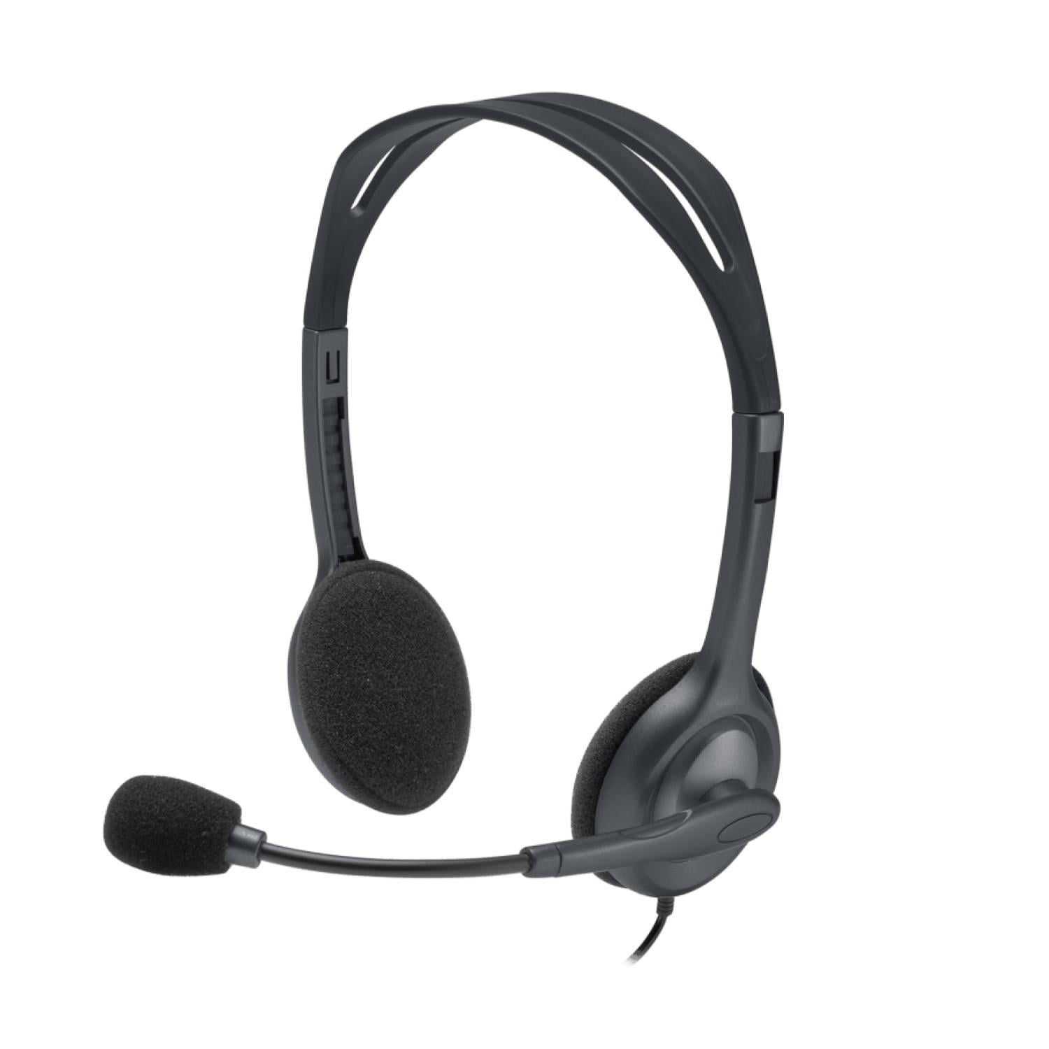 Logitech - Audifono Headset Con Microfono Jack 3.5 Gris H111