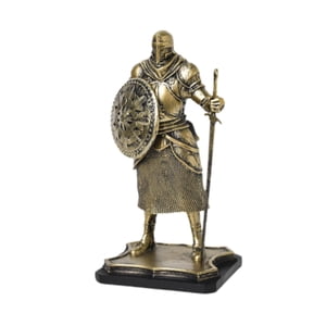 Bothyi - Escultura De Caballero, Adorno De Mesa Para Estantería, Centro De Mesa, Chimenea, Color Dorado