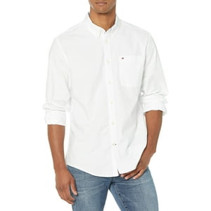 Camisa Tommy Hilfiger De Manga Larga Oxford Custom Fit Para Hombre