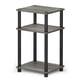 thumbnail image 4 of Mesa auxiliar Furinno Just de 3 niveles, tubo torneado, roble francés, gris, 4 of 7