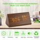 thumbnail image 4 of Reloj de madera triangular con control de voz creativo, pantalla digital, alarma de temperatura y humedad., 4 of 5