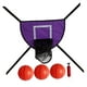 thumbnail image 1 of Mini Aro De Baloncesto Para Trampolín, Estante De Baloncesto Universal Para Exteriores, Color Violeta Con Tres Bolas, 1 of 3