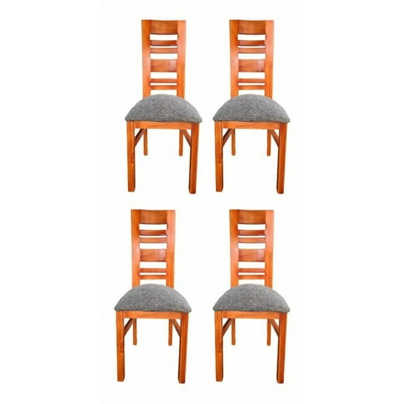 Pack 4 Sillas Florencia Caramelo Tapiz Gris