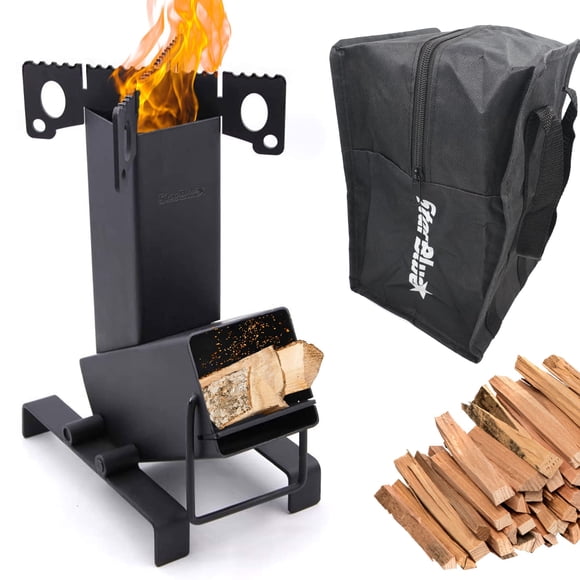 Estufa de camping StarBlue plegable de madera de cohete portátil
