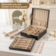 thumbnail image 5 of Caja de joyería Frebeauty 50 compartimentos, 2 capas, negra, 5 of 8