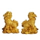 thumbnail image 1 of 1 Par De Cobre Chino Fengshui Kylin Chi-lin Qilin Dios Bestia Estatua Para El Hogar Oro 5,5x7 Cm, 1 of 5