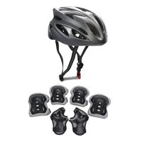 Ioensy - Casco Y Almohadillas Para Niños Padres De Protección De Muñeca De Codo De Rodilla Para Patinaje En Línea Silver Silver