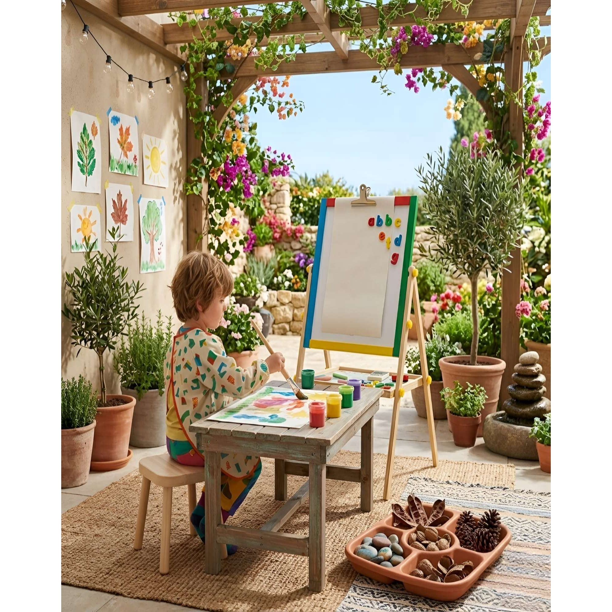Myl Todo Hogar - Pizarra Atril Doble Cara Para Niños Con Accesorios