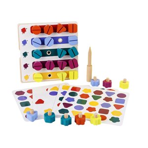 Magideal - Juguete De Tuerca De Tornillo, Juguetes Educativos De Aprendizaje, Rompecabezas A Juego, Juego De Clasificación De Formas Creativas Para Niños, Regalo