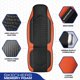 thumbnail image 3 of Funda de Asiento para Coche Skechers con Espuma de Memoria Impermeable Naranja, 3 of 8
