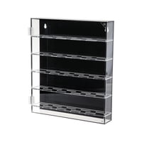 Magideal - Vitrina De Acrílico Caja De Almacenamiento Protectora Con Puerta Transparente Estante De Exhibición De 5 Niveles Soporte De Exhibición Para Mini Muñec Negro