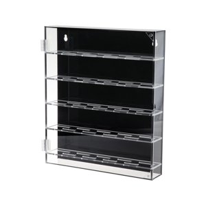 Magideal - Vitrina De Acrílico Caja De Almacenamiento Protectora Con Puerta Transparente Estante De Exhibición De 5 Niveles Soporte De Exhibición Para Mini Muñec Negro