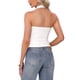 thumbnail image 3 of INSPIRE CHIC Top corto sin mangas con cuello halter y espalda descubierta para mujer, talla XL, blanco, 3 of 6