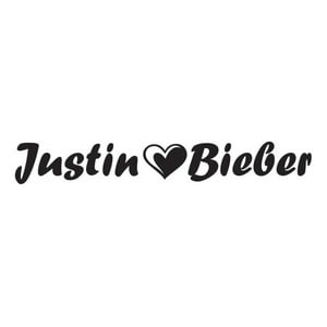Rienda Libre Graphics - Decomural Justin Bieber Love Heart Ws-40815