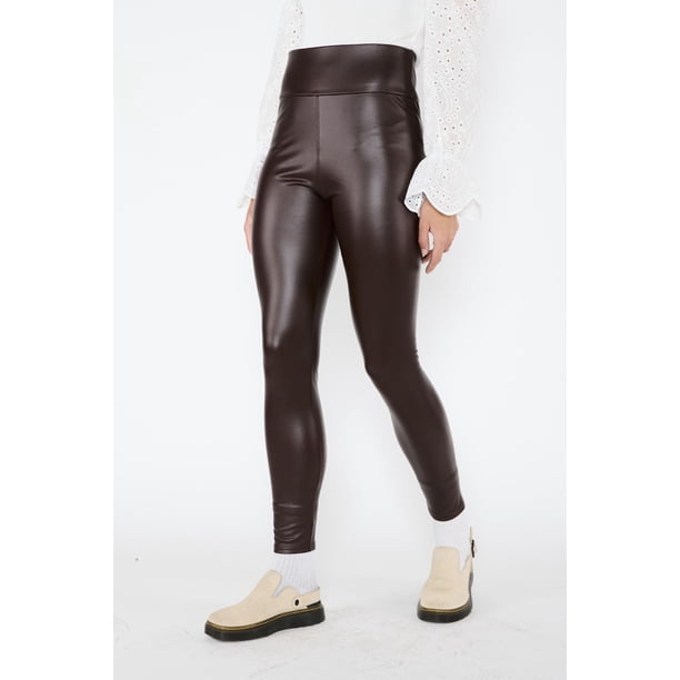 Calza Cuerina Gwen con Forro en Micropolar Eclipse cafe L