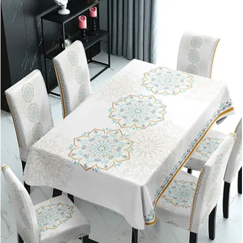 Genérico - Mantel Impermeable + 6 Sillas