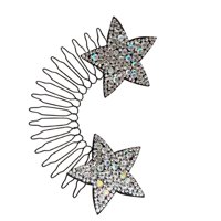 Magideal - Fijador De Acabado Para El Cabello, Clip Para Peineta, Inserto De Novia Flexible Para Niñas Y Mujeres, Accesorios Para Peinar El Cabello, Mini Soporte Plata