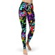thumbnail image 1 of Sissycos Women's 80s Leggings Neon Artistic Splash Printed Pants, 1 of 3