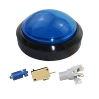 Bothyi - Botón Pulsador De Luces De 100 Mm Con Microinterruptor Para Máquina De Arcade Kit De Bricolaje Azul